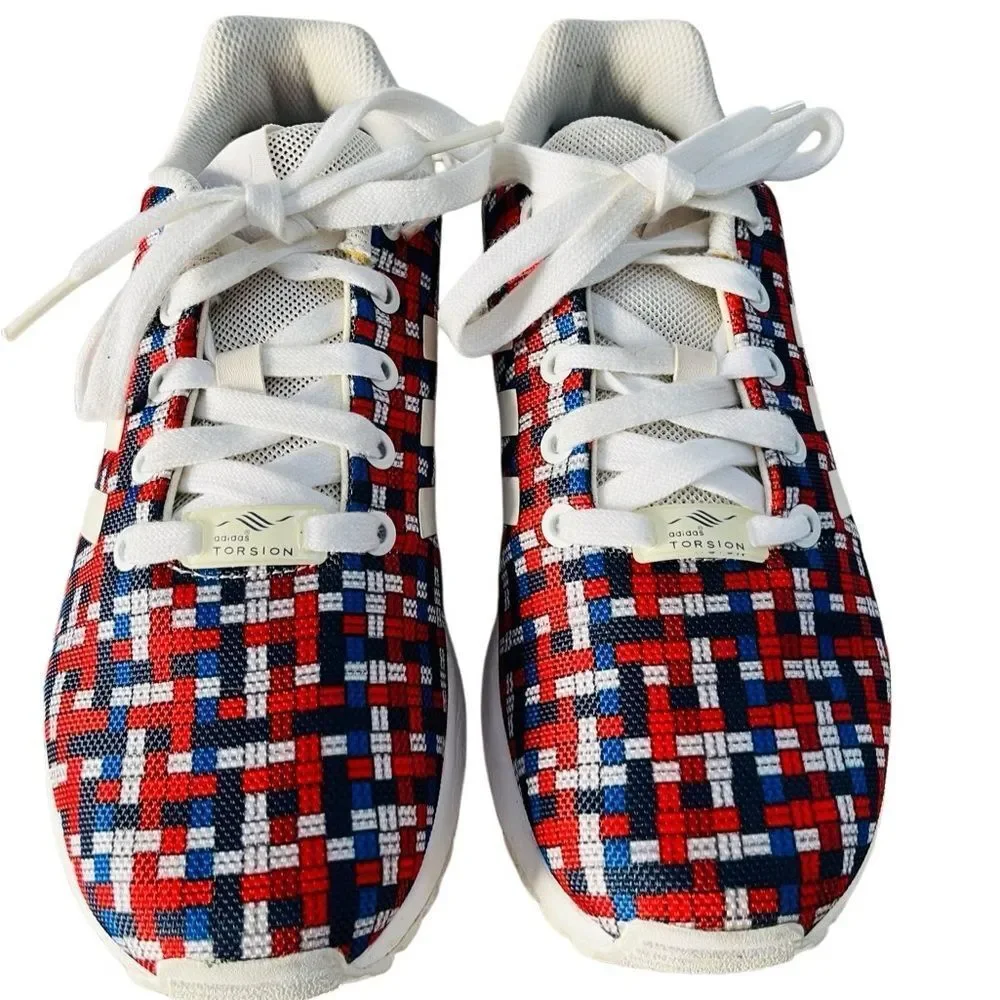 Adidas ZX Torsion Flux woven Women's Sneakers - Red, Blue, White size 7.5